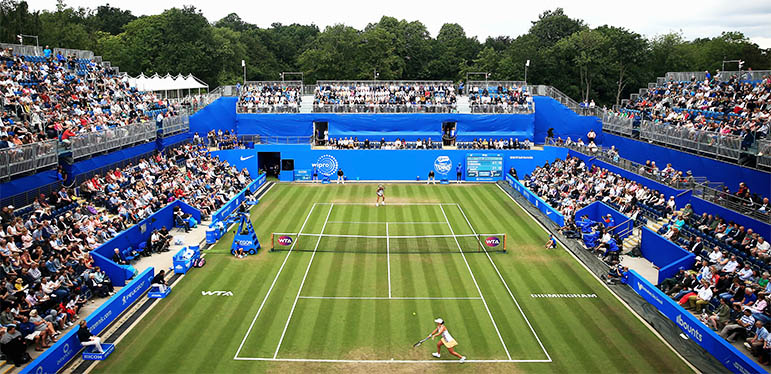 Centre court at the Birmingham Classic tennis tournament.