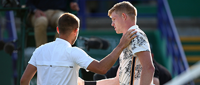 Dan Evans and Kyle Edmund at the Nature Valley International 