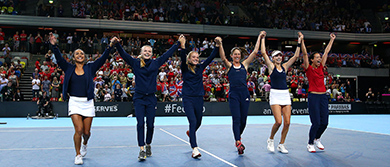 Great Britain's Fed Cup team win the World Group II Play-Off