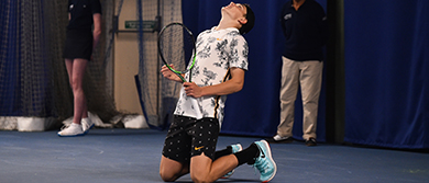Jack Draper celebrates his first ATP Challenger victory 