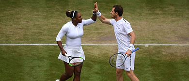 Serena Williams and Andy Murray at Wimbledon